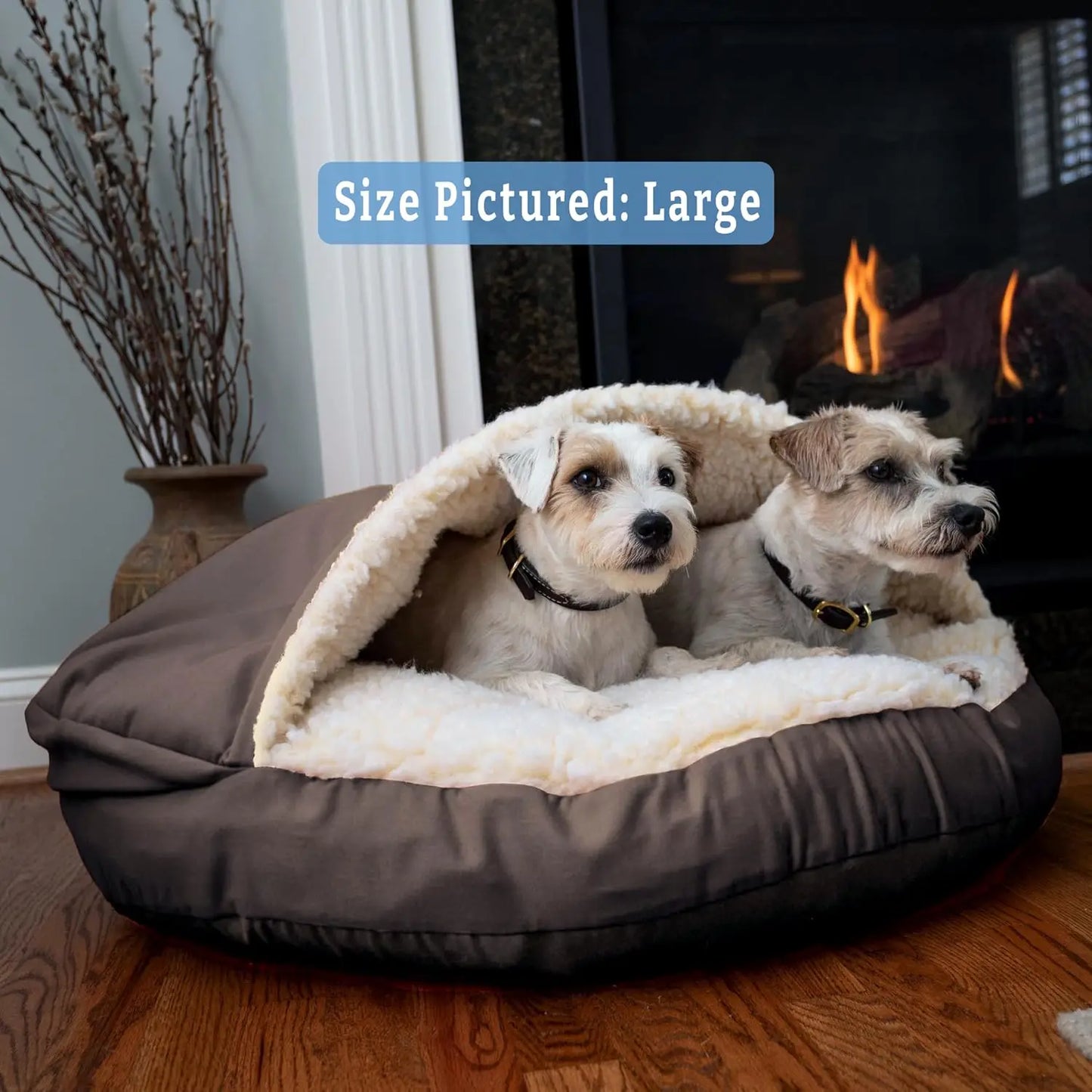 Villa 24 Inch Shredded Memory Foam Dog Bed for Small Sized Dogs 24x19x7 Inch 2013 Orthopedic Dog Bed with Removable Washable Cover