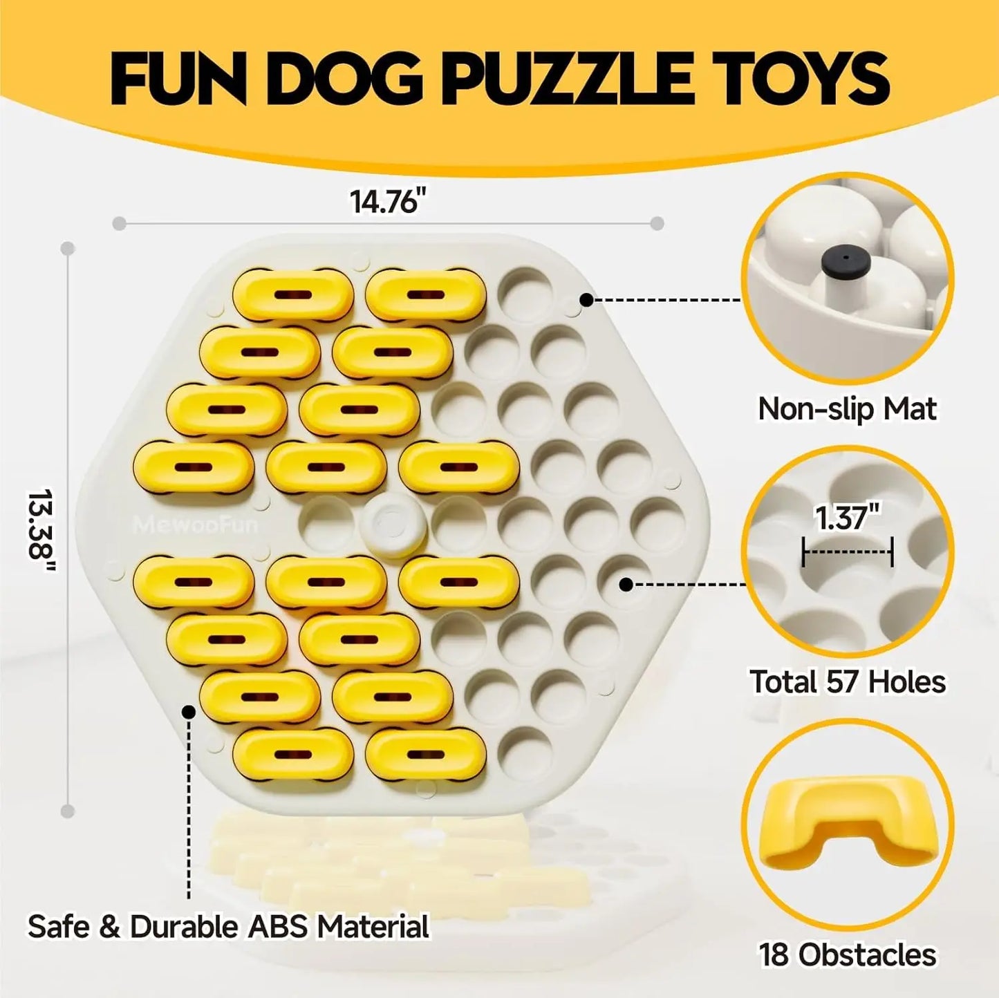 MEWOOFUN Dog Puzzle Toy Dog Food Puzzle Feeder Toys for IQ Training Dog Puzzles Dog Treat Puzzle Toys for Mental Enrichment