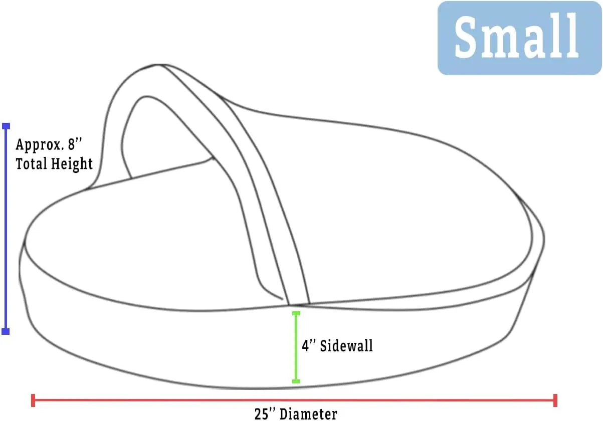 Villa 24 Inch Shredded Memory Foam Dog Bed for Small Sized Dogs 24x19x7 Inch 2013 Orthopedic Dog Bed with Removable Washable Cover
